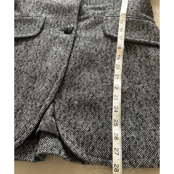 Guess Los Angeles 1981 Blazer Womens Small Leather Trim Wool Hipster Sports Coat - Picture 14 of 16